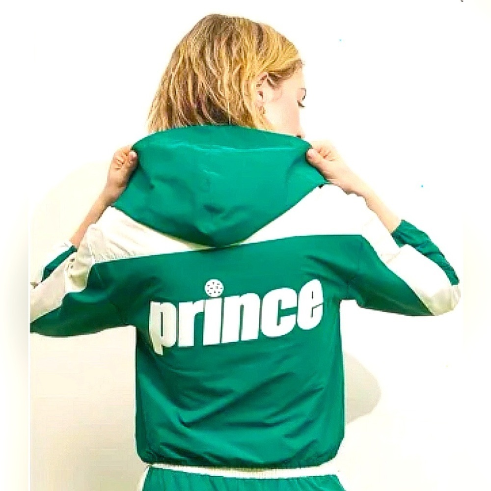 Prince Pickleball Women's Woven Zip-Front Hooded Jacket Size M